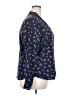 Halogen 100% Polyester Floral Blue Long Sleeve Blouse Size XXL - photo 4