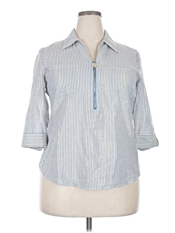 Anne Klein 3/4 Sleeve Button-Down Shirt (view 1)