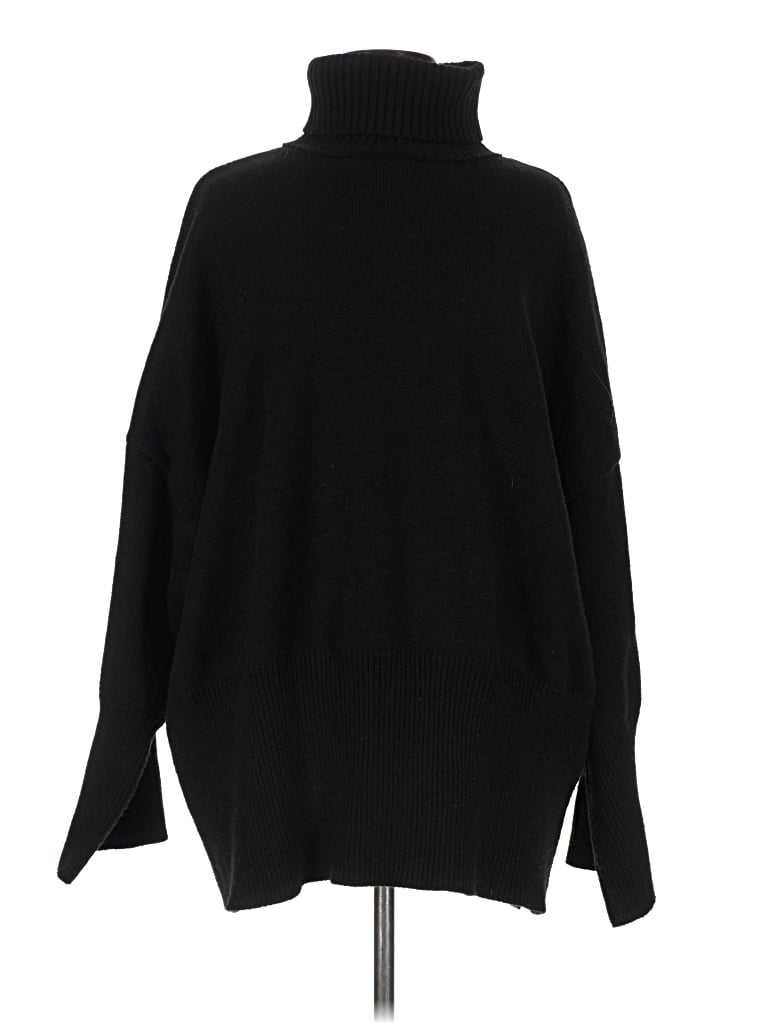 Pre-owned Topshop Turtleneck Sweater In Black