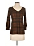 PREMISE Brown 3/4 Sleeve Blouse Size XS - photo 1