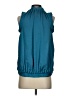 Club Monaco 100% Polyester Solid Teal Sleeveless Blouse Size XS - photo 2