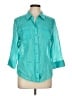 Chico's Teal 3/4 Sleeve Button-Down Shirt Size Lg (2) - photo 1
