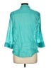 Chico's Teal 3/4 Sleeve Button-Down Shirt Size Lg (2) - photo 2