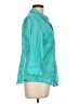 Chico's Teal 3/4 Sleeve Button-Down Shirt Size Lg (2) - photo 4