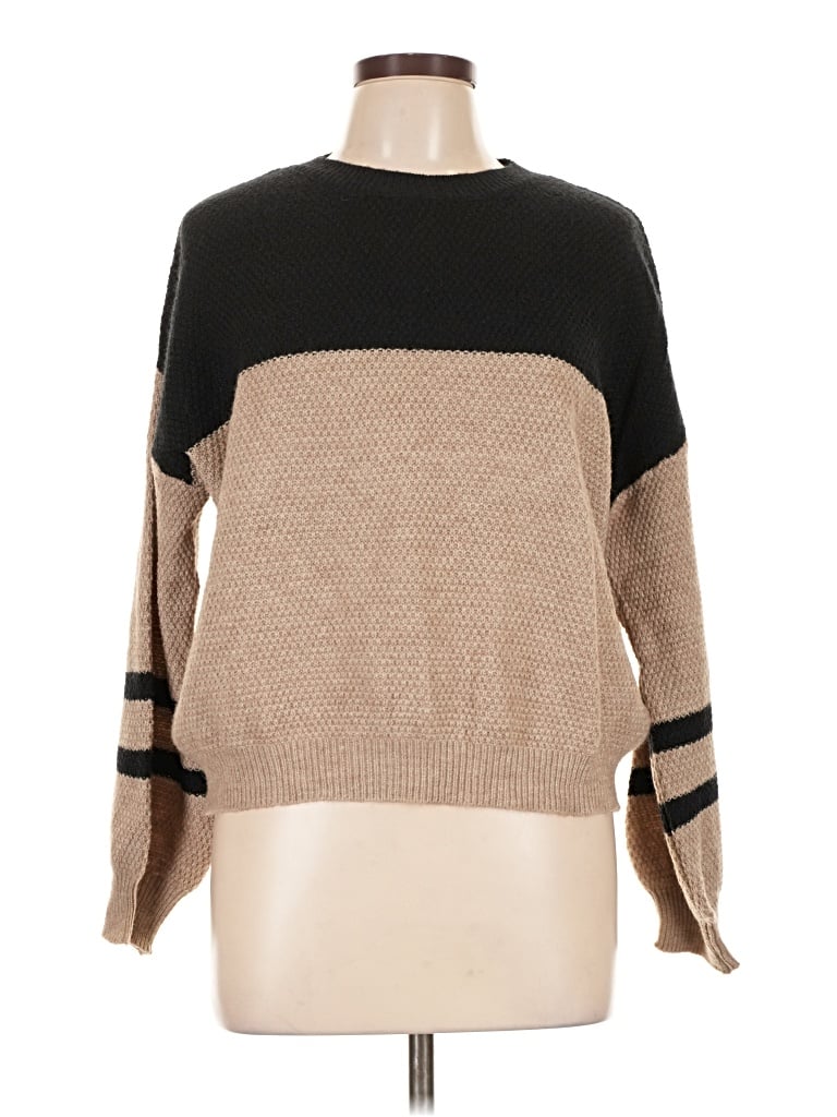 Pre-owned Shein Pullover Sweater In Brown