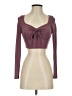 Shein Burgundy Long Sleeve Top Size S - photo 1