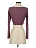 Shein Burgundy Long Sleeve Top Size S - photo 2