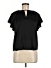 Worthington 100% Polyester Black Short Sleeve Blouse Size M (petite) - photo 1