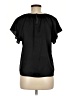 Worthington 100% Polyester Black Short Sleeve Blouse Size M (petite) - photo 2