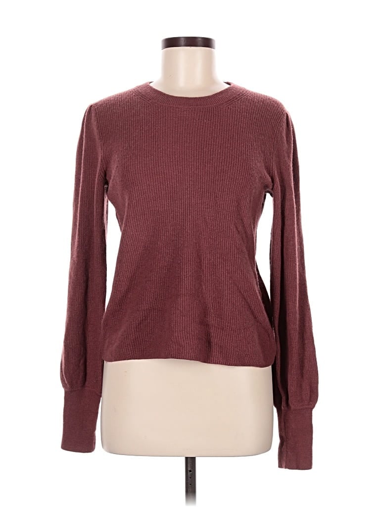 Pre-owned Madewell Pullover Sweater In Burgundy