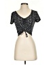 Shein Black Short Sleeve Top Size 2 - photo 1