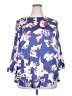 Unbranded 100% Viscose Blue Purple Long Sleeve Blouse Size EU 50 / US 18-20 - photo 1