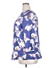 Unbranded 100% Viscose Blue Purple Long Sleeve Blouse Size EU 50 / US 18-20 - photo 5