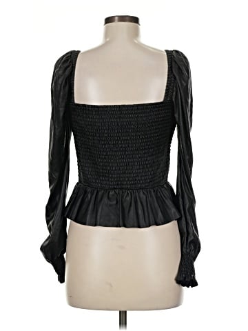 Aqua Long Sleeve Blouse (view 2)