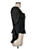 Aqua 100% Polyurethane Black Long Sleeve Blouse Size M - photo 4