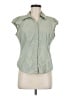 ALC Stretch Green Sleeveless Button-Down Shirt Size M - photo 1