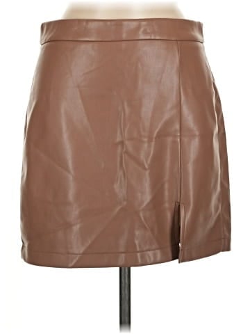 Shinestar Faux Leather Skirt (view 1)