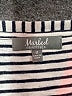 Marled Essentials Stripes Ivory Short Sleeve T-Shirt Size M - photo 4