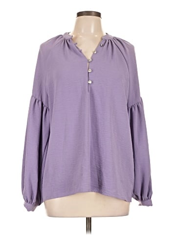 NY Collection Long Sleeve Blouse (view 1)