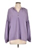 NY Collection 100% Polyester Purple Long Sleeve Blouse Size L - photo 1