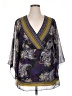Avenue 100% Polyester Purple 3/4 Sleeve Blouse Size 14 Plus - photo 1