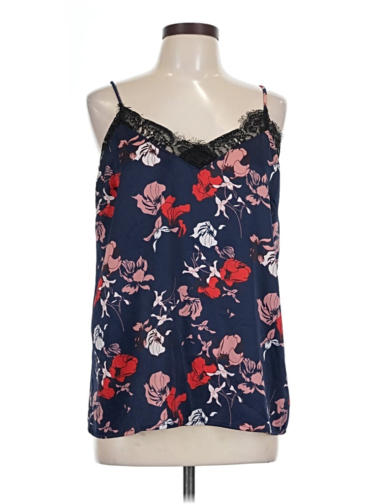 Pre-owned Halogen Sleeveless Blouse In Blue