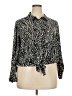 Simply Vera Vera Wang 100% Polyester Animal Print Black Long Sleeve Blouse Size XXL - photo 1