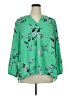 T Tahari 100% Polyester Green 3/4 Sleeve Blouse Size 1X - photo 1