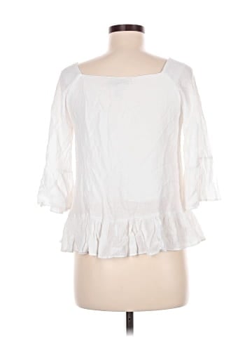 Aqua 3/4 Sleeve Blouse (view 2)