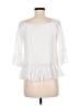 Aqua White 3/4 Sleeve Blouse Size M - photo 2