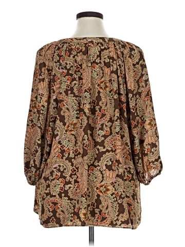 Rose + Olive 3/4 Sleeve Blouse (view 2)