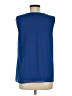 Alice + Olivia 100% Polyester Solid Blue Sleeveless Blouse Size M - photo 2