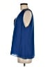 Alice + Olivia 100% Polyester Solid Blue Sleeveless Blouse Size M - photo 5