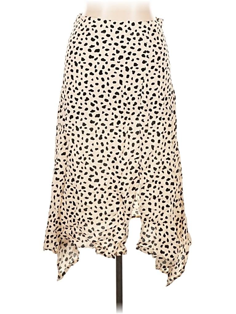 Pre-owned Olivia Grey Casual Skirt In Ivory