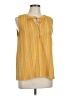 West Kei 100% Polyester Yellow Sleeveless Blouse Size L - photo 1