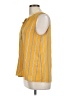 West Kei 100% Polyester Yellow Sleeveless Blouse Size L - photo 5
