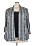NY Collection Silver 3/4 Sleeve Top Size 3X - photo 1