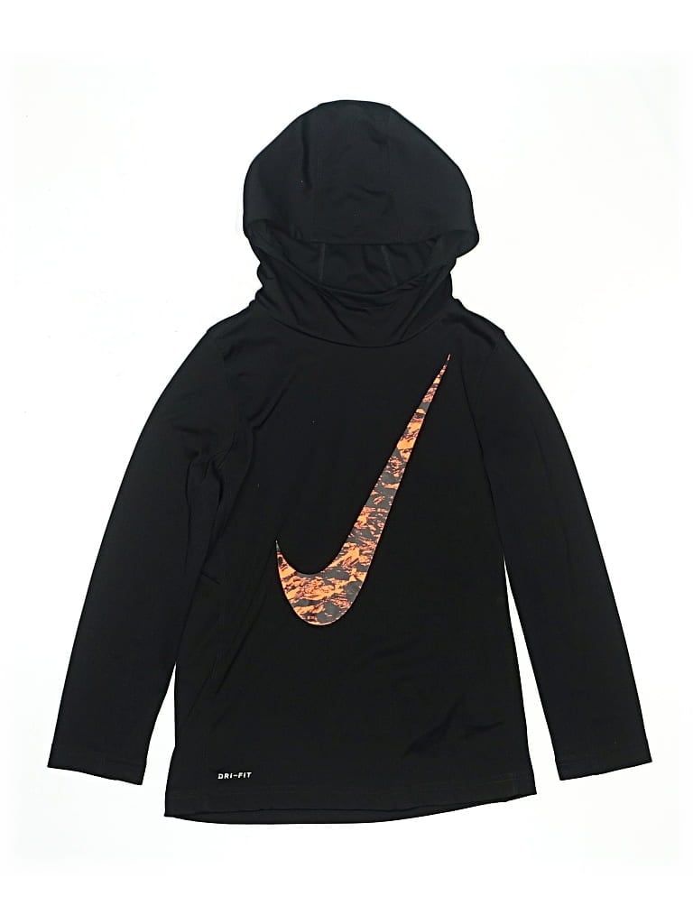 Pre-owned Nike Kids' Pullover Hoodie In Black