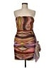 Elliatt Graphic Brown Purple Cocktail Dress Size M - photo 1