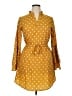 Blush 100% Polyester Polka Dots Yellow Casual Dress Size XL - photo 1