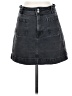 Madewell Solid Gray Denim Skirt Size 4 - photo 1