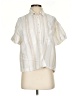 Madewell Stripes Ivory Short Sleeve Blouse Size S - photo 1