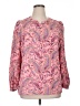 Talbots 100% Rayon Paisley Pink Long Sleeve Blouse Size XL - photo 1