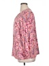 Talbots 100% Rayon Paisley Pink Long Sleeve Blouse Size XL - photo 5