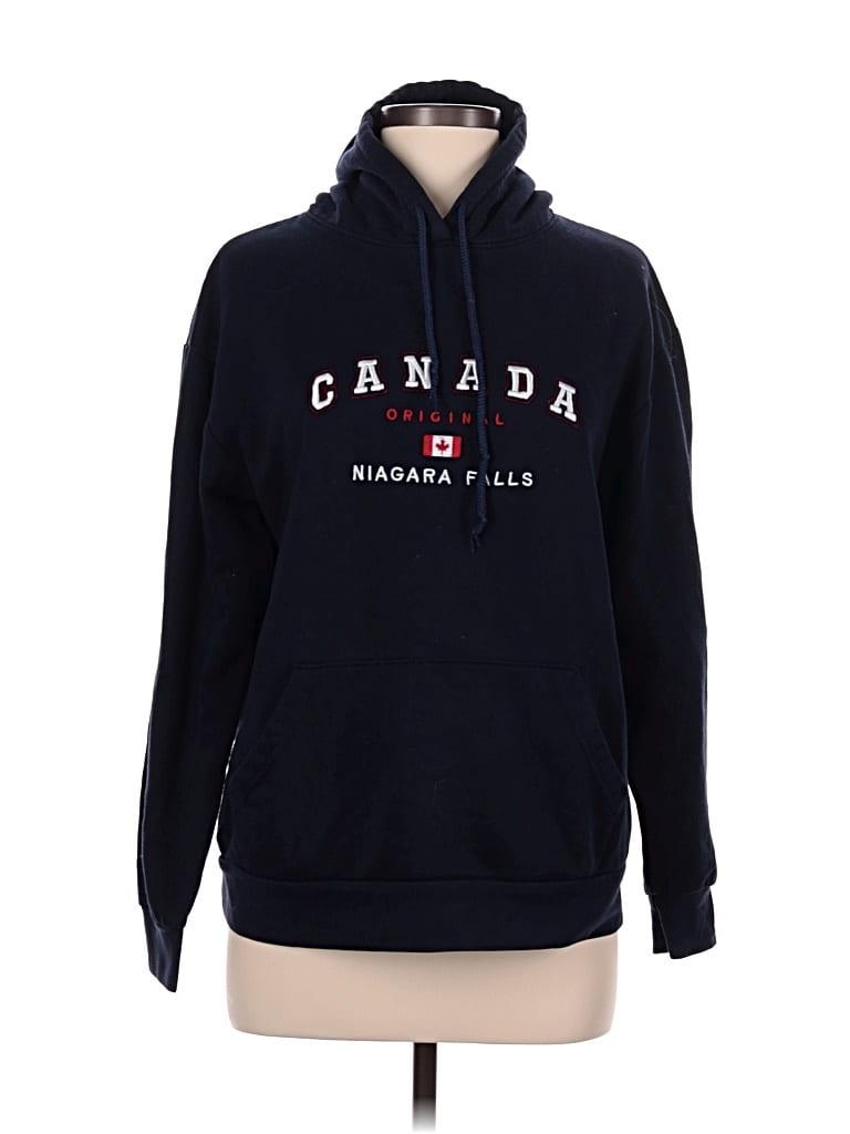 Pre-owned Assorted Brands Pullover Hoodie In Blue