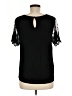 Papermoon 100% Polyester Black Short Sleeve Top Size M - photo 2
