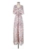 Hayden 100% Polyester Floral Ivory Pink Casual Dress Size S - photo 1