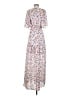 Hayden 100% Polyester Floral Ivory Pink Casual Dress Size S - photo 2