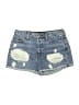 J Brand Graphic Blue Denim Shorts Size 27 waist - photo 1