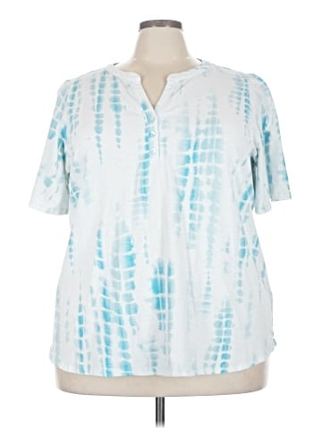 Belle By Kim Gravel Short Sleeve Henley (view 1)